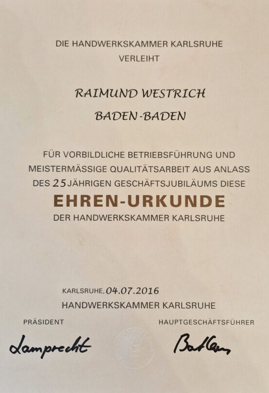 Ehrenurkunde